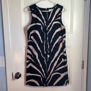 LOFT zebra print shift dress - worn once